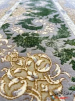 فرش سبز کاشان 1200 شانه طرح ملانیا