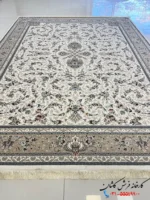 فرش طرح باغ گل کرم 1200شانه