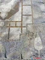 فرش طرح پتینه 1200 شانه طرح سپیدار بژ