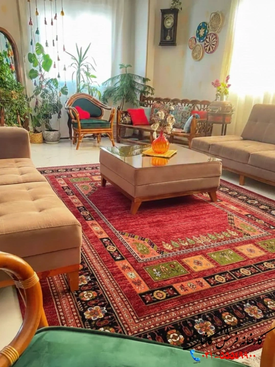 فرش قشقایی 700 شانه ارزان طرح راحیل