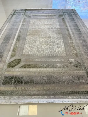 فرش مراکشی کاشان خشتی فیلی 1200شانه رزا
