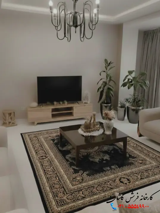 فرش ورساچه 700 شانه سرمه ای طرح آنجل