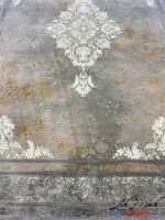 فرش پتینه 1200 شانه آریکا نقره ای کاشان