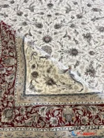 فرش کاشان طرح افشان کرم 1200 شانه سماع