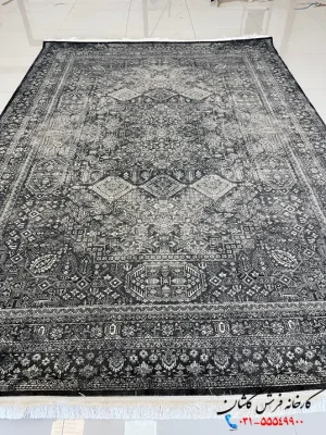 فرش 700 شانه ارزان قیمت دودی طرح صبا