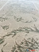 فرش افشان 1200 شانه مدرن طرح سارا سبز کاشان