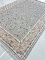 فرش افشان گل ریز طوسی طلایی 1200 شانه کاشان