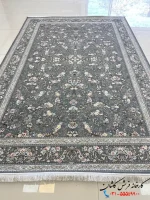 فرش طرح آذن طوسی گل برجسته 1200 شانه