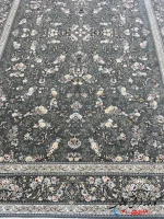 فرش طرح آذن طوسی گل برجسته 1200 شانه کاشان