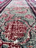 فرش لاکی وینتیج طرح دنیا 700 شانه کاشان