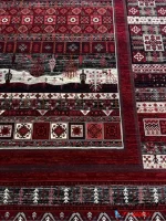 فرش ماشینی قرمز 700 شانه ارزان قیمت طرح فریان