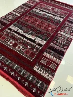 فرش ماشینی قرمز 700 شانه ارزان قیمت طرح فریان کاشان