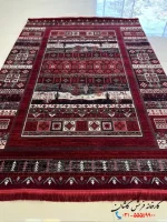فرش ماشینی قرمز 700 شانه ارزان قیمت فریان کاشان