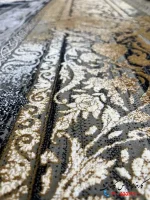 فرش مشکی 1200 شانه طرح ونیز کاشان