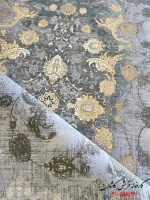 فرش وینتیج افشان 1200شانه طرح آریانا نقره ای کاشان