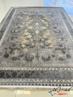 فرش وینتیج افشان جدید 1200شانه طرح آریانا نقره ای