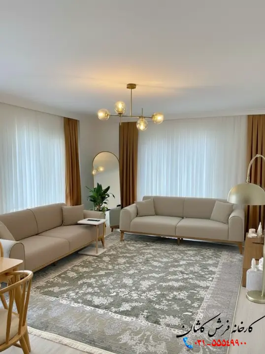 ست فرش و مبل جدید فیلی کرم