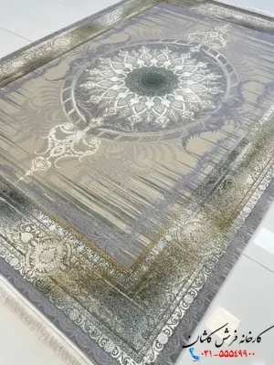 فرش 1200 شانه طرح ونیز بژ