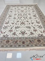 فرش 1200شانه افشان کرم طرح مه گل کرم