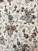 فرش 1200شانه افشان کرم مه گل کرم کاشان