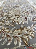 فرش 1200شانه سفید طلایی هاکان کاشان