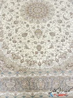 فرش سفید طلایی 1200شانه طرح هاکان