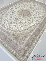 فرش سفید طلایی 1200شانه هاکان کاشان