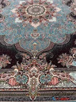 فرش طرح نسترن آبی 700 شانه کلاسیک