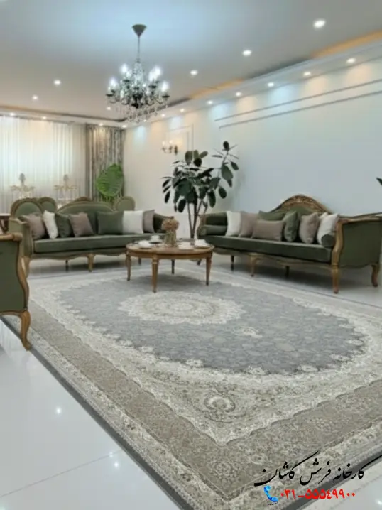 فرش فیلی طلایی 1200شانه نیکا کاشان