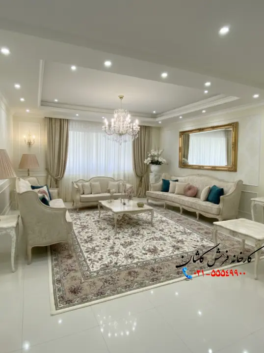 فرش مه گل کرم 1200 شانه