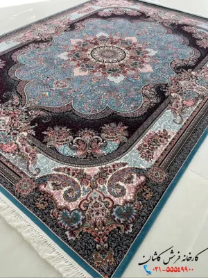فرش نسترن آبی 700 شانه کلاسیک