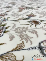 فرش کرم 1200شانه افشان مه گل کاشان
