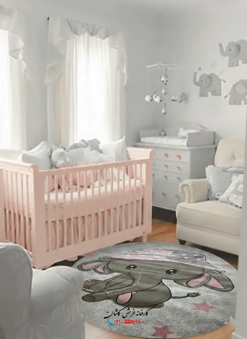 فرش گرد اتاق کودک