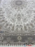 فرش 1200 شانه طلاکوب سفید طرح شهیاد کاشان
