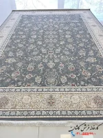فرش 1200 شانه طوسی طرح آذر کاشان