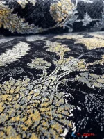 فرش سرمه ای 700 شانه طرح رها کاشان