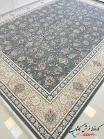 فرش طوسی افشان 1200 شانه طرح آذر کاشان