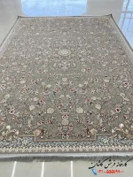 فرش نقره ای باغ بهشت 1200 شانه کاشان طرح شادی