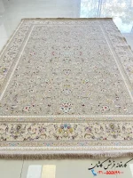 فرش نقره ای طلاکوب 1500 شانه طرح نگار