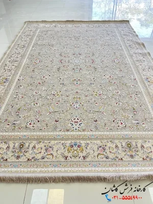 فرش نقره ای طلاکوب 1500 شانه طرح نگار