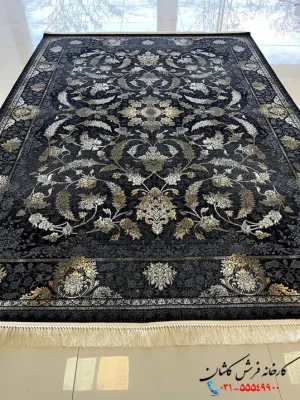 فرش ۷۰۰ شانه سرمه ای رها کاشان