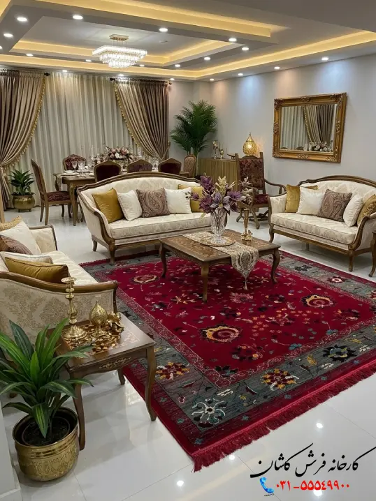 فرش 700 شانه افشان طرح سلطان