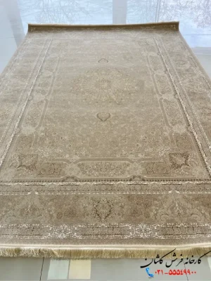 فرش طلاکوب گل برجسته 1200 شانه رخساره کاشان