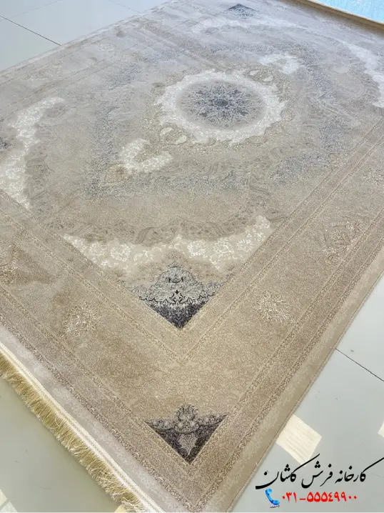 فرش طلاکوب گل برجسته 1200 شانه طرح خاتون کاشان فرش طلاکوب گل برجسته 1200 شانه طرح خاتون کاشان