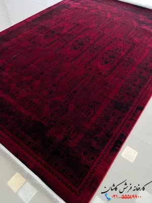 فرش لاکی 1200شانه گل هندی کاشان