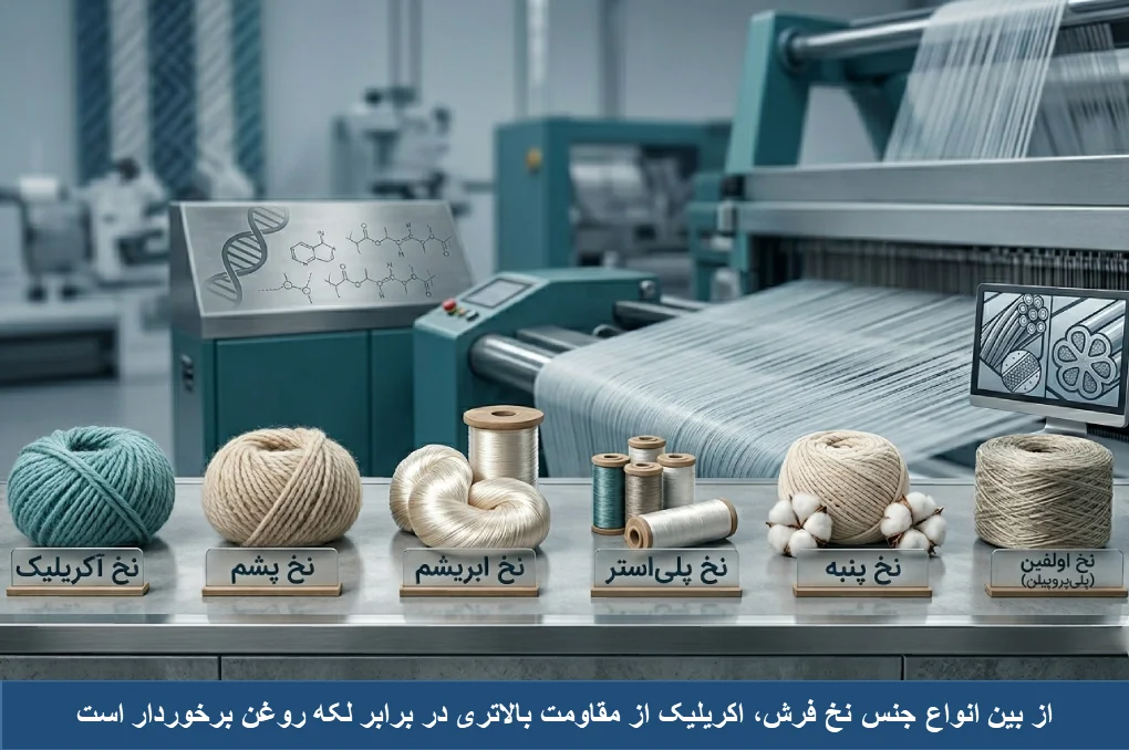 بهترین فرش در برابر لکه روغن