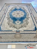 فرش نئوکلاسیک آبی جدید 1200شانه طرح ویکتوریا
