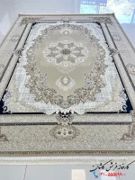 فرش نئوکلاسیک بژ 1200شانه ویکتوریا