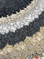 فرش کلاسیک جدید مشکی طلایی صدرا