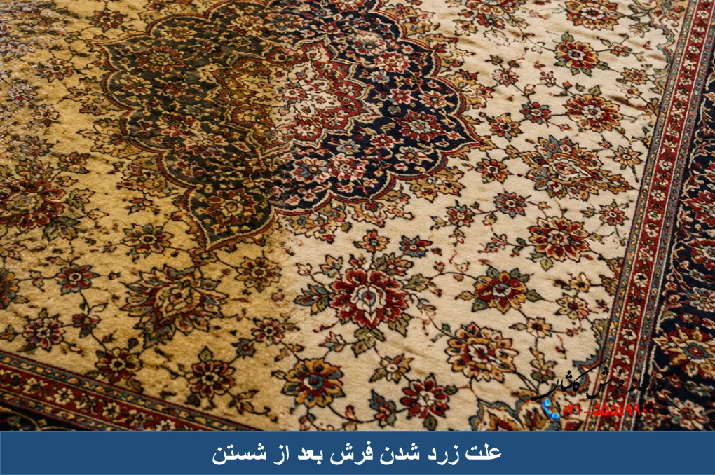 علت زرد شدن فرش بعد از شستن